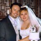 Bride, Groom and Wedding Cake Chessington.