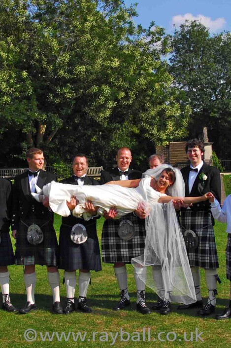 Banstead wedding photograph with Scottish theme