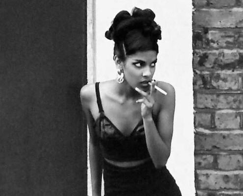 Girl smoking cigarette Headley, Surrey