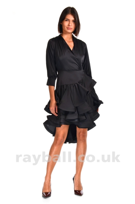 Wallington fashion model in black dress from Worcester Park.